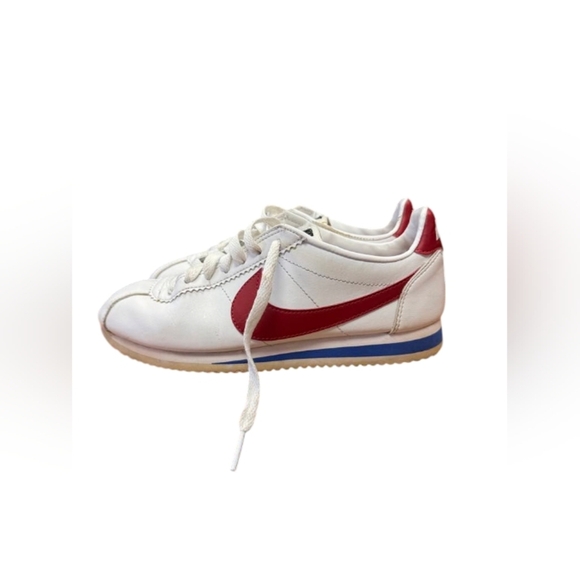 Nike Classic Cortez Sneaker EUC “Forrest Gump” White/Red/Blue Size 7 - Picture 1 of 8